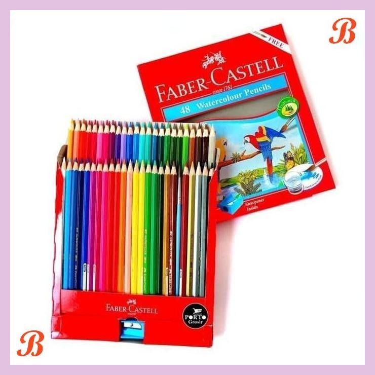 

| KG | FABER CASTELL 48 WATERCOLOUR PENCILS PENSIL WARNA