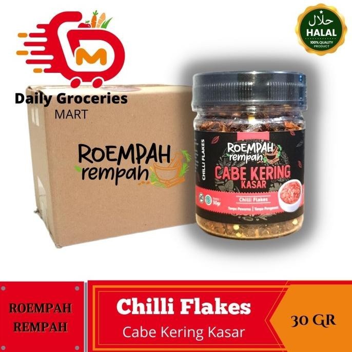 

Termurah Cabe Kering Kasar ROEMPAH REMPAH Chilli Flakes - Remah Cabai 30Gr