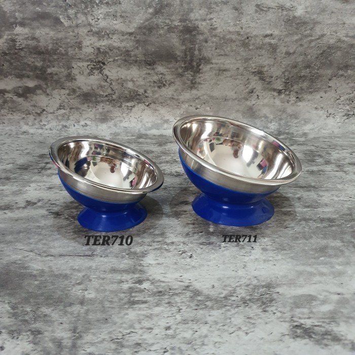 Tempat makan minum anjing kucing anti tumpah stainless - suction bowl