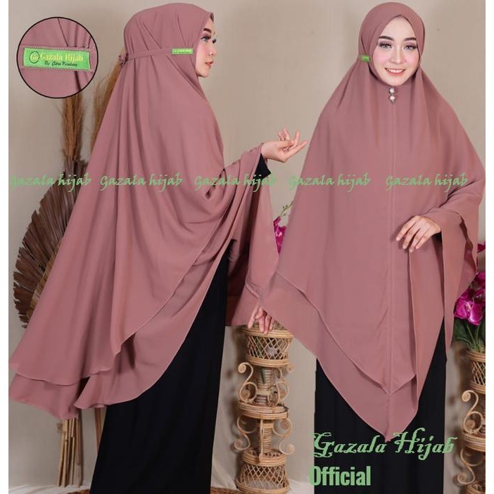 Terlaris Jilbab Khimar Tali Syar'I Jumbo Model Pinguin 2 Layer Berkualitas