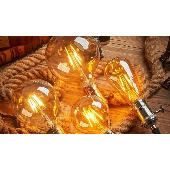 Bohlam lampu LED Edison / Filament G95 Kuning Lampu Cafe tokokini