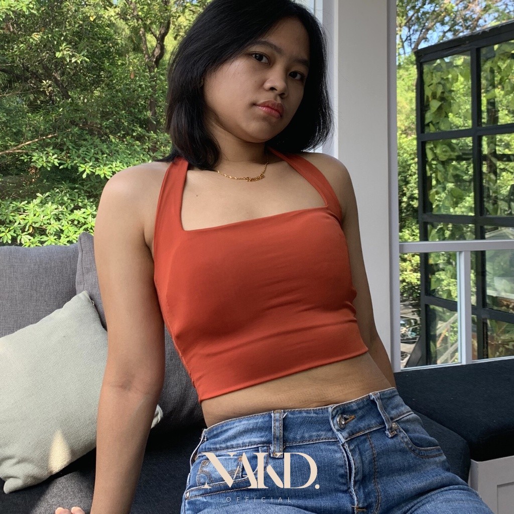 Nakd Niki Halter Tanktop Crop Top Polos Elastis Big Size Jumbo Fashion Tangtop Remaja Basic
