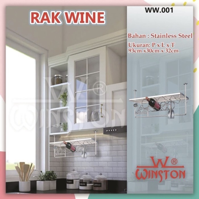 Best Rak Wine Holder Stainless Steel Winston Ww 001 Gratis Ongkir