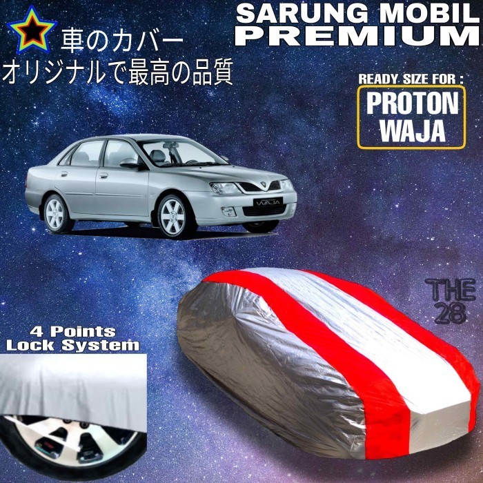 [New] Cover Mobil Proton Waja Silver Merah Sarung Penutup Proton Waja Limited