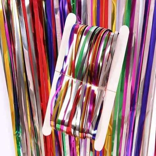 Tirai Foil Rainbow /Tirai Pelangi /Tirai Foil /Tirai Backdrop