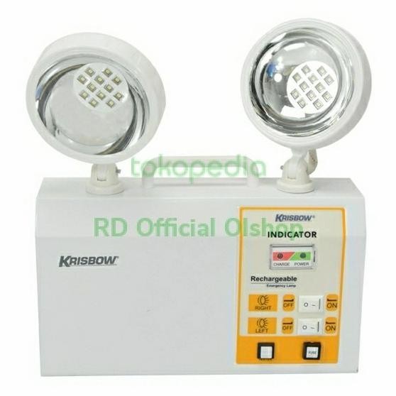 KRISBOW LAMPU DARURAT/EMERGENCY TWIN SPOT LED -ORIGINAL