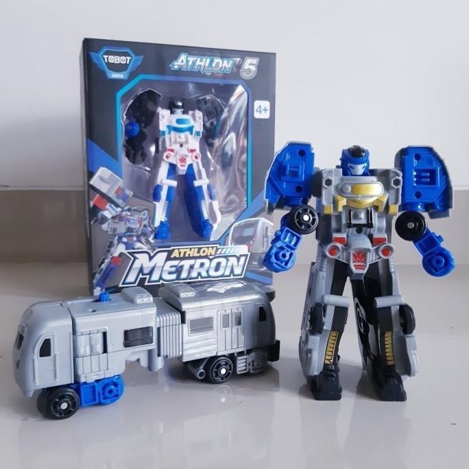 Mainan Tobot Kereta Athlon Metron Edukasi - Robot Train Anak Edukatif ajiminfujiatiberkah