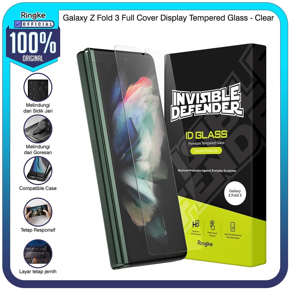 Ringke Samsung Galaxy Z Fold 3 Full Cover Display Tempered Glass