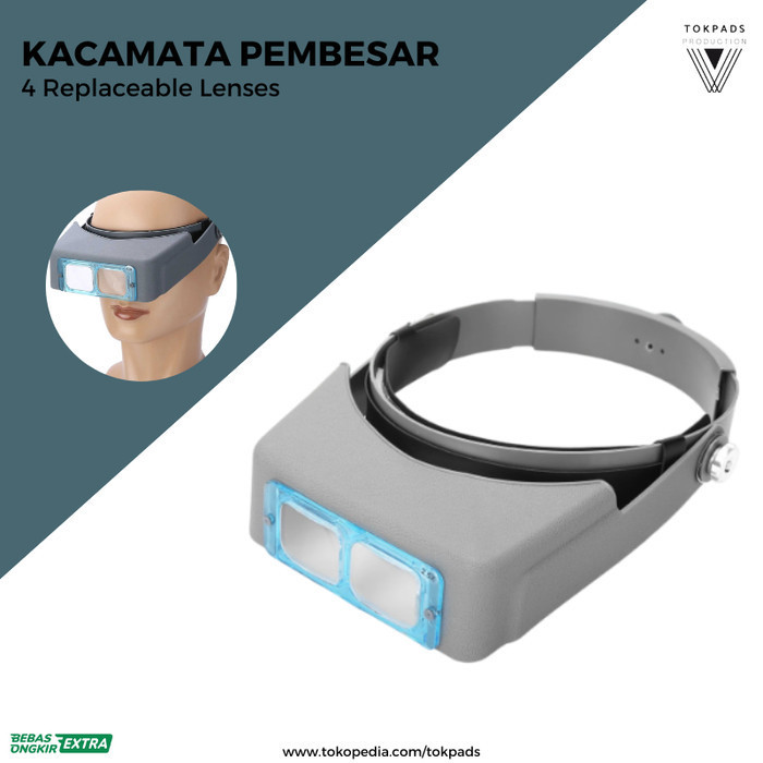 

[Baru] Kacamata Pembesar Reparasi Service Jam Perhiasan Magnifier 4 Lensa Limited