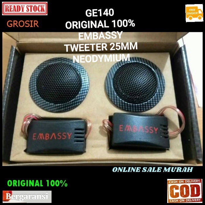 

[Baru] G140 Mbassy Original 100 Tweeter Super Twiter Speaker Spk Mini Mobil C Berkualitas