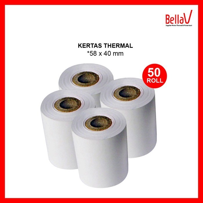 

[Baru] Kertas Thermal Printer Bluetooth Uk 58 X 40 Mm Isi 50 Roll Berkualitas