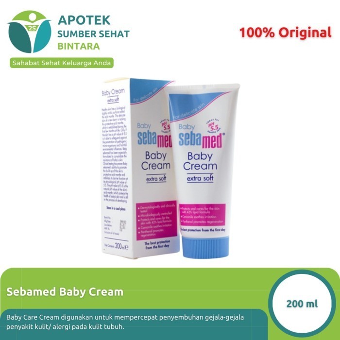 [New Ori] Sebamed Baby Care Cream Extra Soft 200 Ml Berkualitas