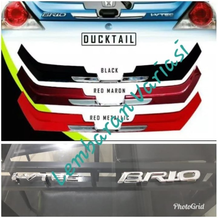 [Original] Ducktail Honda Brio  Emblem Terbatas
