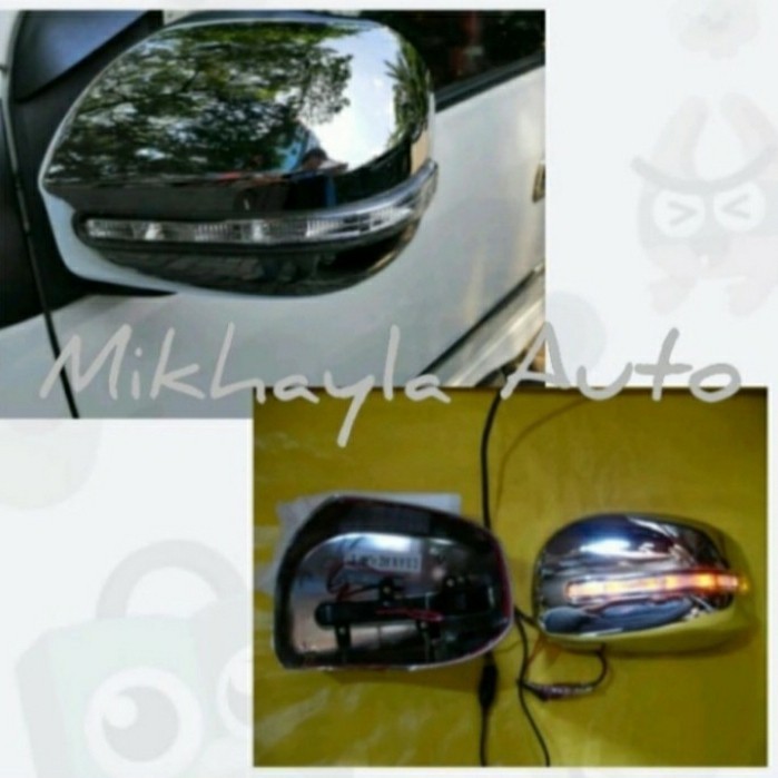 [Original] Cover Spion Model Lampu Sein Chrome All New Avanza Tipe E 2012-2018 Terbatas