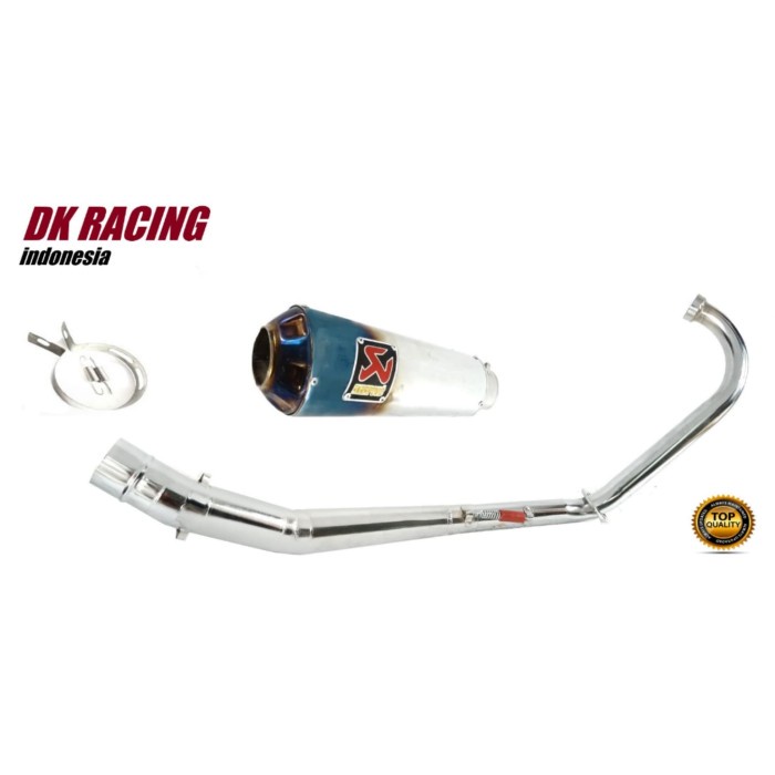 ✅New Ori Knalpot Racing Honda Cb 100 Akrapovic Crome Pelangi Fullsystem Diskon