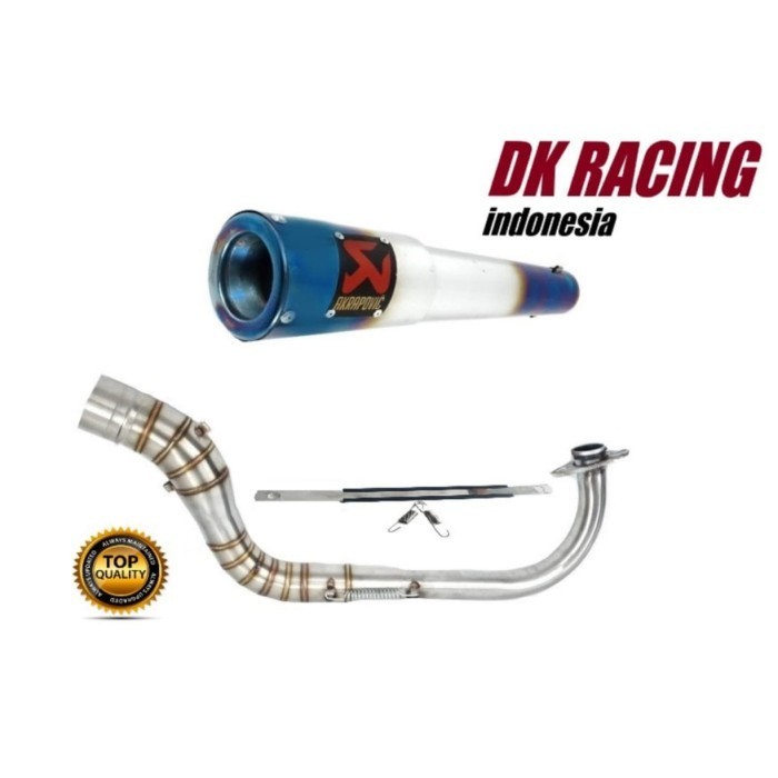 ✅New Ori Knalpot Racing Yamaha Mio Soul Gt Akrapovic Gp Blue Fullsystem Berkualitas