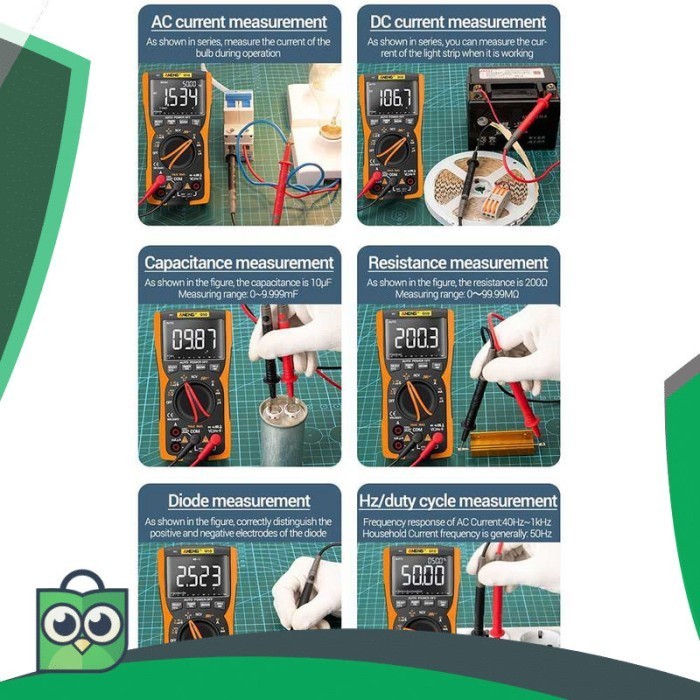 ✅Termurah Terlaris Aneng Digital Multimeter Voltage Tester - Q10 Elegan Terbaru