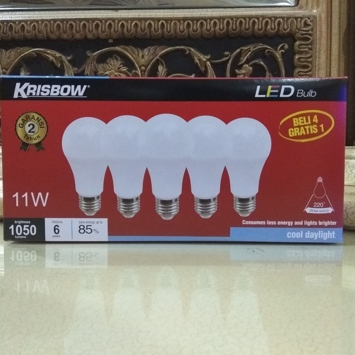 Lampu LED Krisbow 11watt Multipack ( 1pack - 5pcs ) paket 11 watt