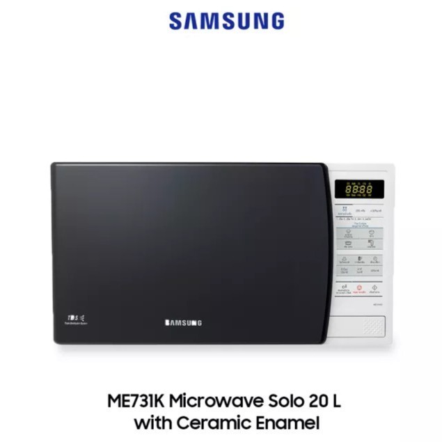 [Baru] Resmi Samsung Me731K/Xse Microwave Oven [20 L] Me 731 0 Liter Low Watt Terbaru