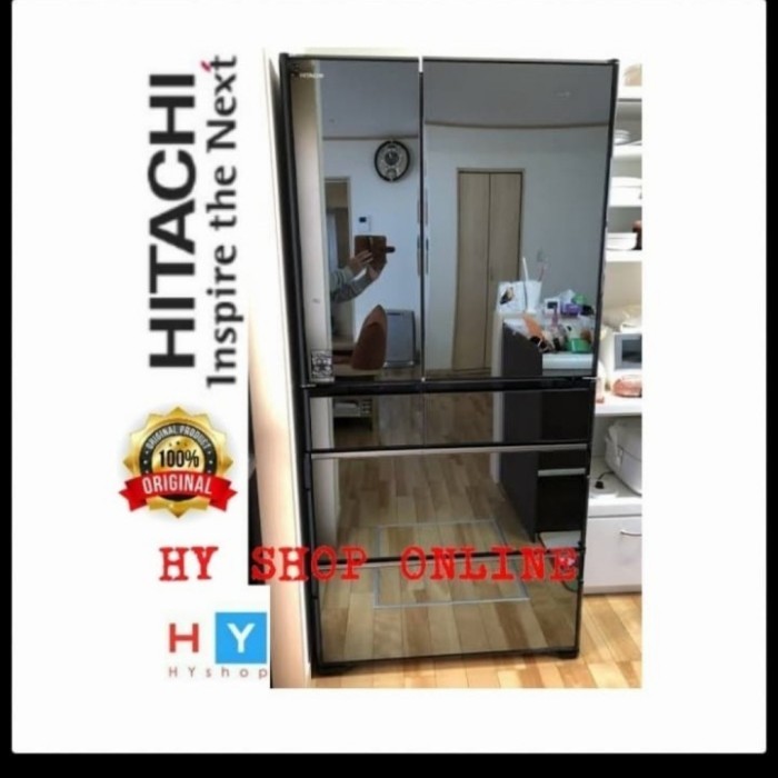[Baru] Kulkas Hitachi R-Wx670Kn X Mirror Japan Series 525L Rwx670Kn X Resmi Terbatas