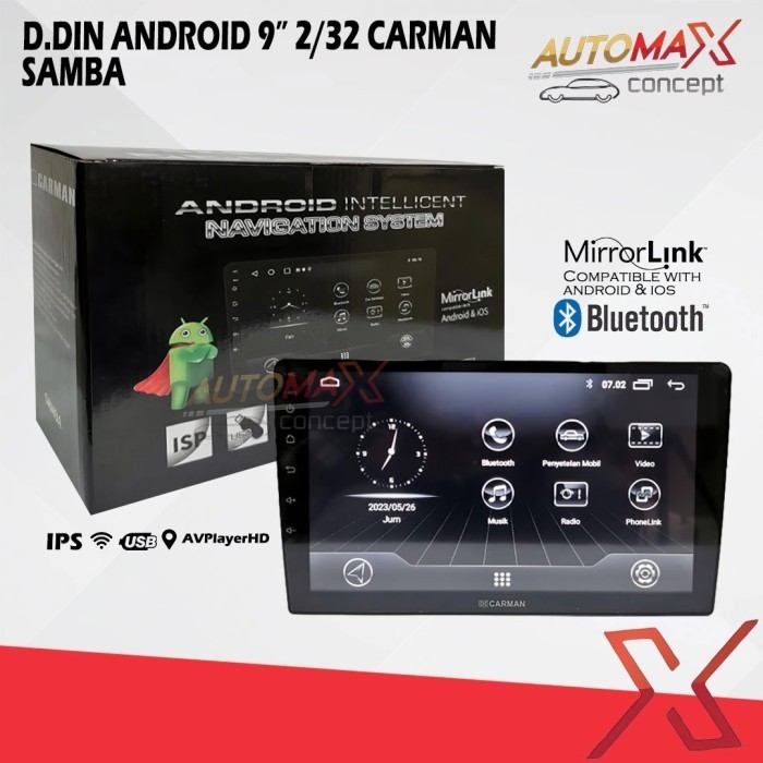 [Baru] Double Din Android 9  10 Inch Carman Samba Ram 3/32 Tv Mobil Android Terbatas