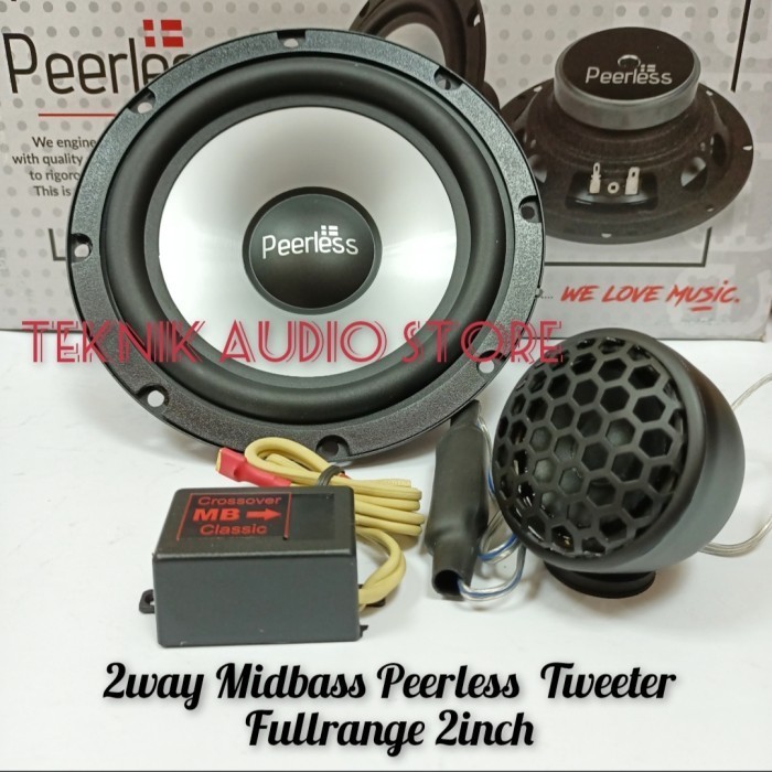 [Baru] Speaker 2Way Midbass Peerless Ec17Tweeter Fullrange 2InchCrossover Terbatas