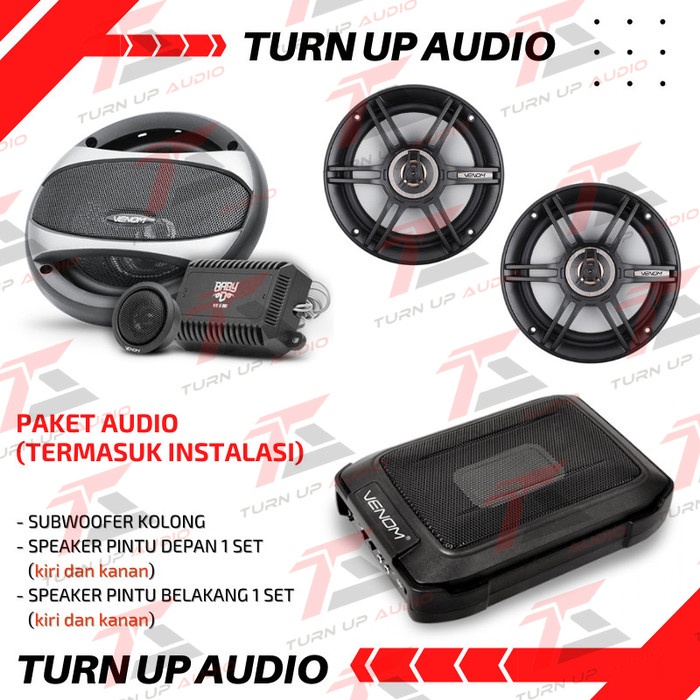 [Baru] Paket Audio Full Venom Subwoofer Kolong Speaker Pintu Untuk Harian Terbaru