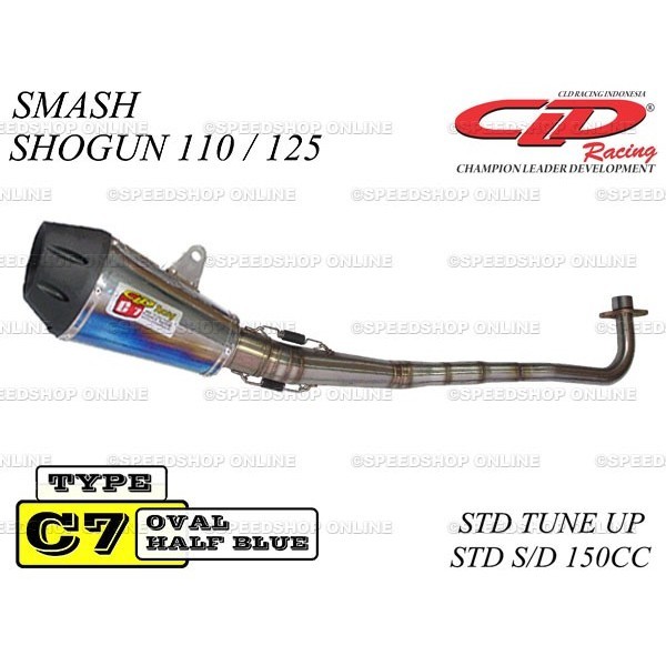 [New] Knalpot Cld Racing Smash/Shogun 110/125 Type C7 Standar Tune Up H/B Terbatas