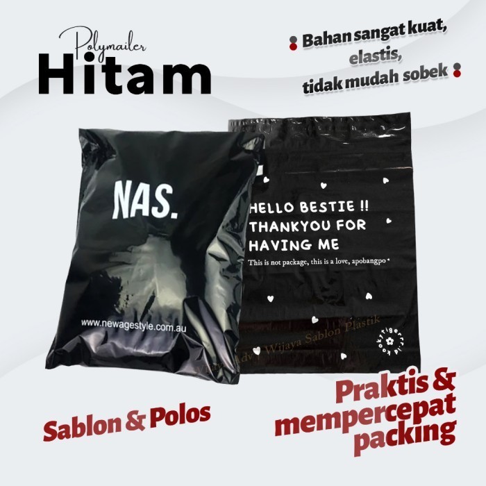 

Customsablon Plastik Polymailer Lem Amplop Packing Olshop 20X30 100Pcs
