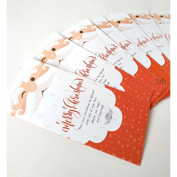 

Angpao Natal Amplop Tempat Uang Saku Hadiah Merry Christmas Isi 10Pcs