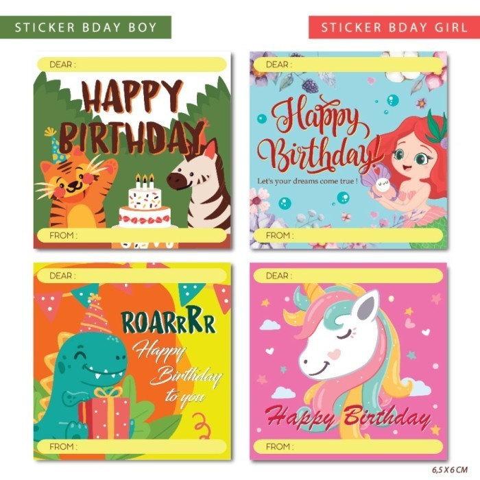 

Sticker Bulat Birthday Ulang Tahun Stiker Kado Hampers Amplop