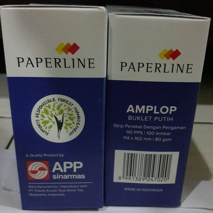 

Amplop Paperline Polos Tangg-Besar No.110114X162Mm - 100 Lbr