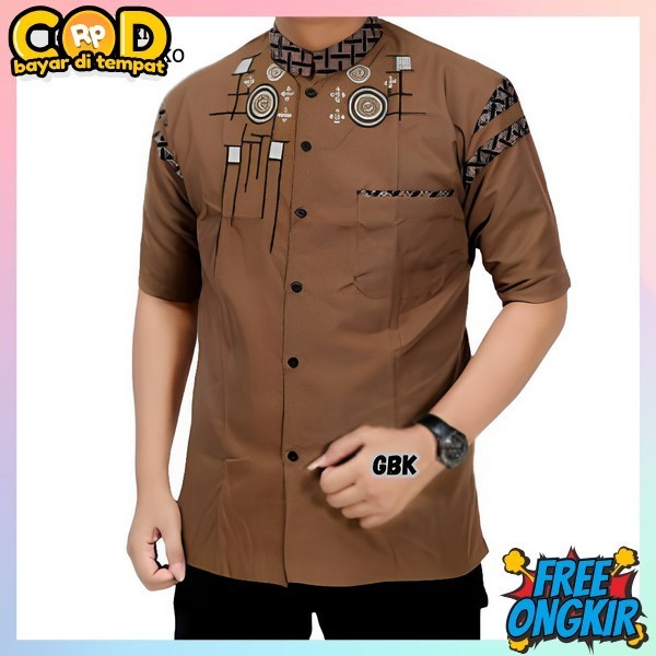 Terbaru 2024 Bsju Muslim Cwok Keren Koko Pria Dewasa Kmeja Kko Premium Kemeha Baju Kokoh Branded Mur