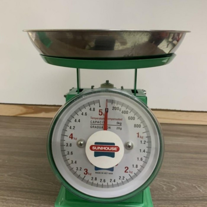✨COD Timbangan Duduk Besi Pegas Jarum Jam 5Kg Sunhouse Stainless Scale Terbaru