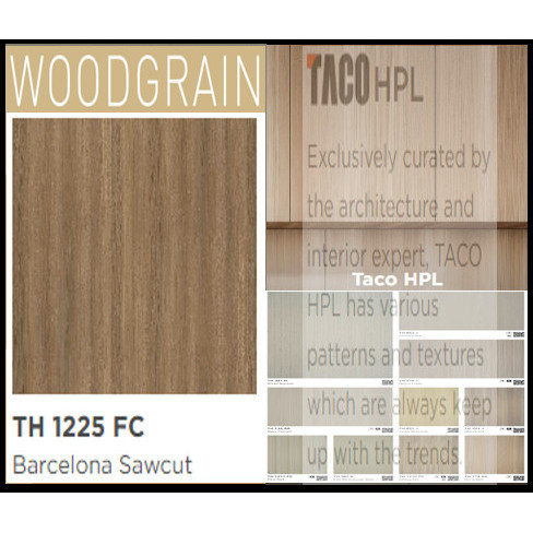 ✨New Taco Hpl Woodgrain Th 1225 Fc - Barcelona Sawcut Terbaru