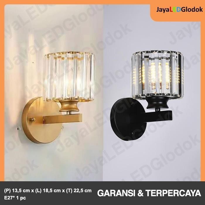 LAMPU DINDING MINIMALIS KAMAR RUANG TAMU HIAS DEKORASI RUMAH KACA BESI