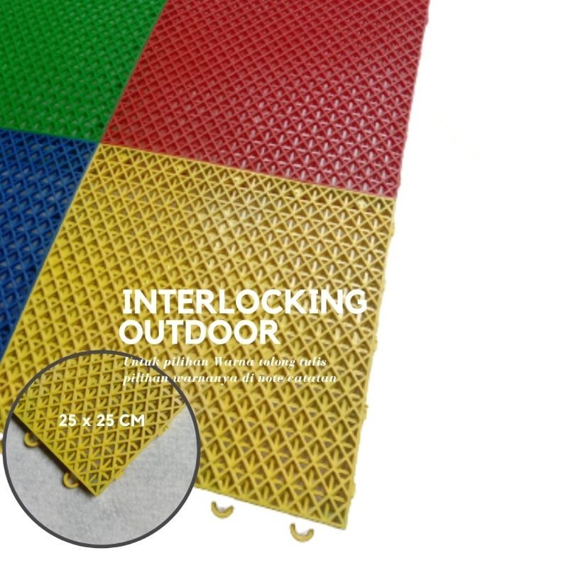 Interlock outdoor lapangan bulu tangkis 1 m x 1 m