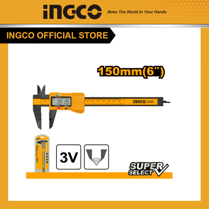 Terbaru Ingco Hdcp16150 Digital Caliper Jangka Sorong Digital Sketmat Kaliper Promo Terlaris