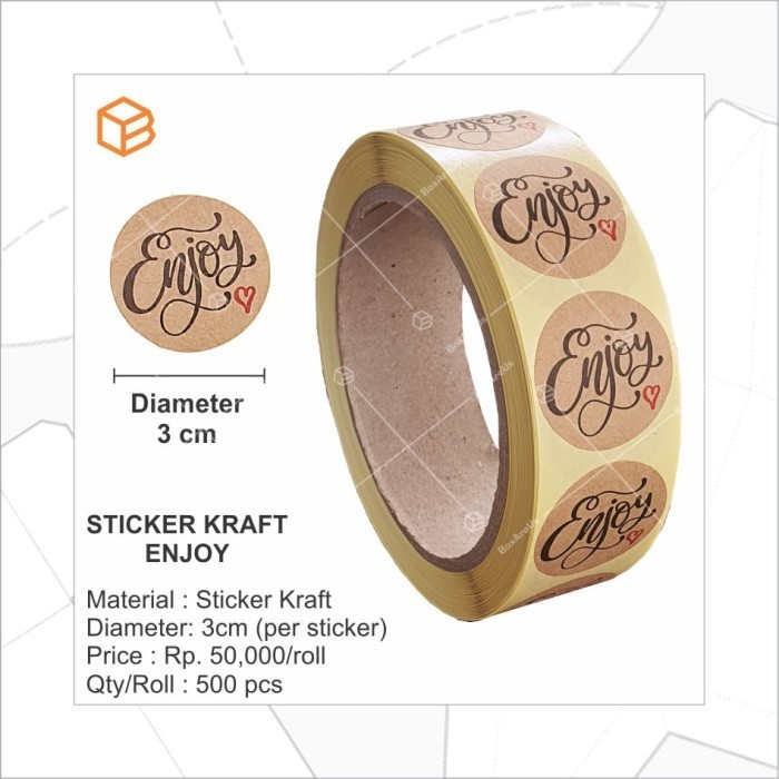 

Stiker Kraft Enjoy Sticker Label Seal Dekor Stk-Enjoy