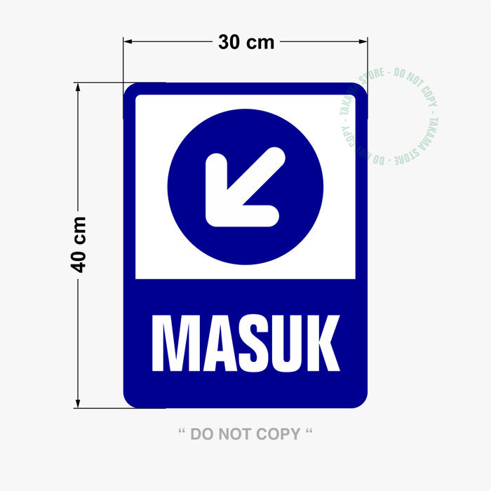 

Rambu Petunjuk Arah Masuk 30 X 40 Cm Plat Alumunium