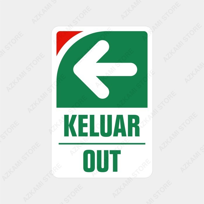

Rambu Petunjuk Arah Keluar 20Cm X 30Cm - Plat Alumunium