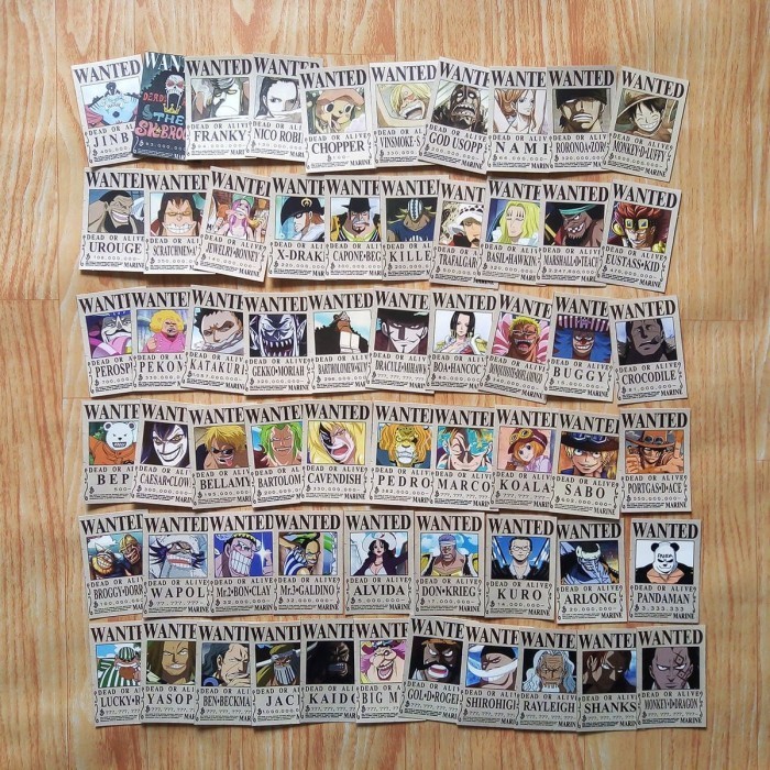 

60 Pcs Stiker Set Bounty One Piece