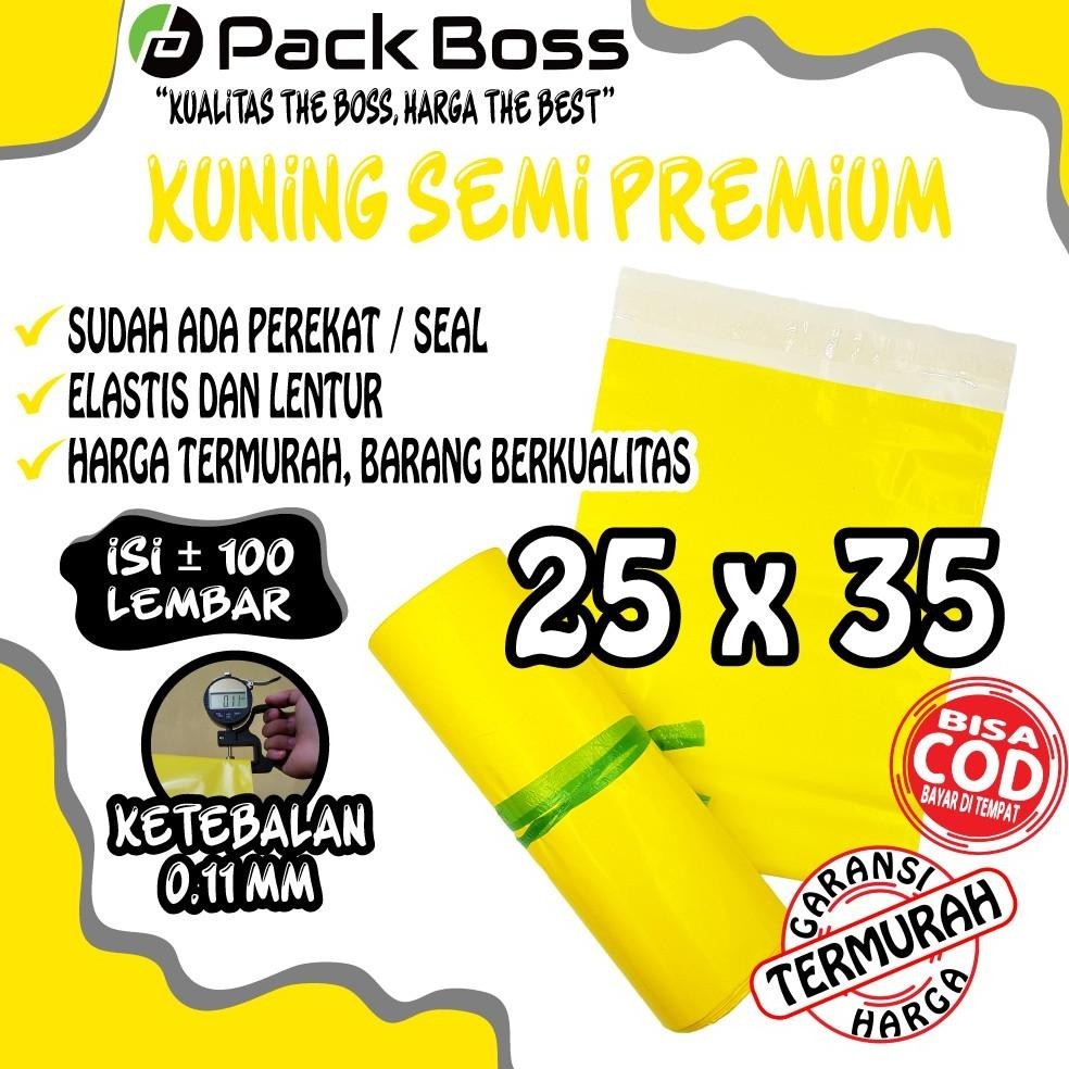 

TIO 25x35 KUNING SEMI PREMIUM POLYMAILER PACKAGING ONLINE ADA PEREKAT TERLARIS