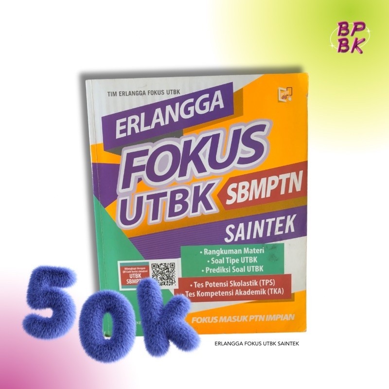 Preloved Buku Erlangga Fokus UTBK Saintek Kelas 12 | Buku Pelajaran Preloved, Buku Kelas 12
