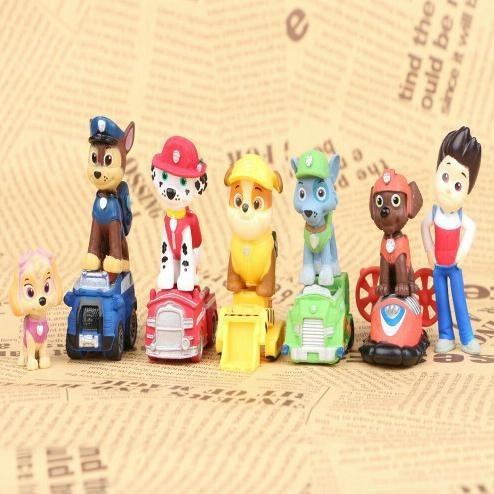 Mainan Anak Paw Patrol 1 set lengkap / Topper Cake Paw Patrol