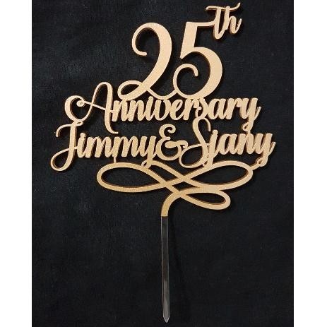 CUSTOM CAKE TOPPER / TOPPER KUE LAMARAN / ANNIVERSARY CAKE TOPPER