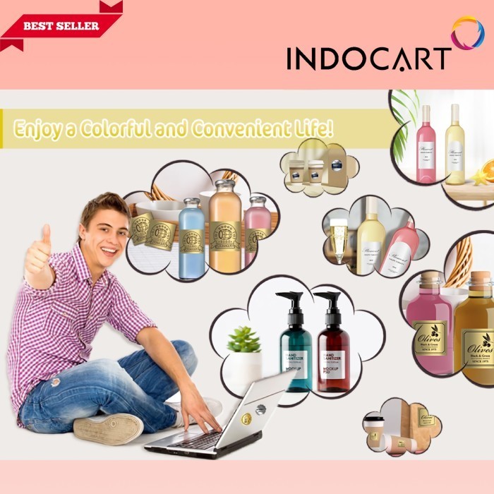 

Indocart Sticker Pet Vinyl Glossy Gold-A4-20S Best