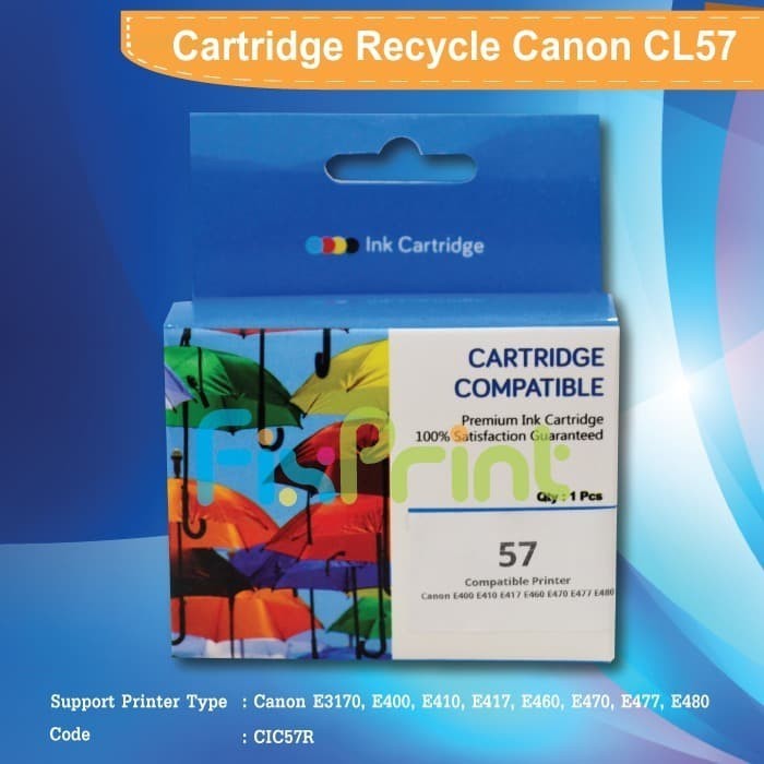 Cartridge Recycle Canon Cl-57 Cl57 Compatible Printer E400 E3370 E4270 Best
