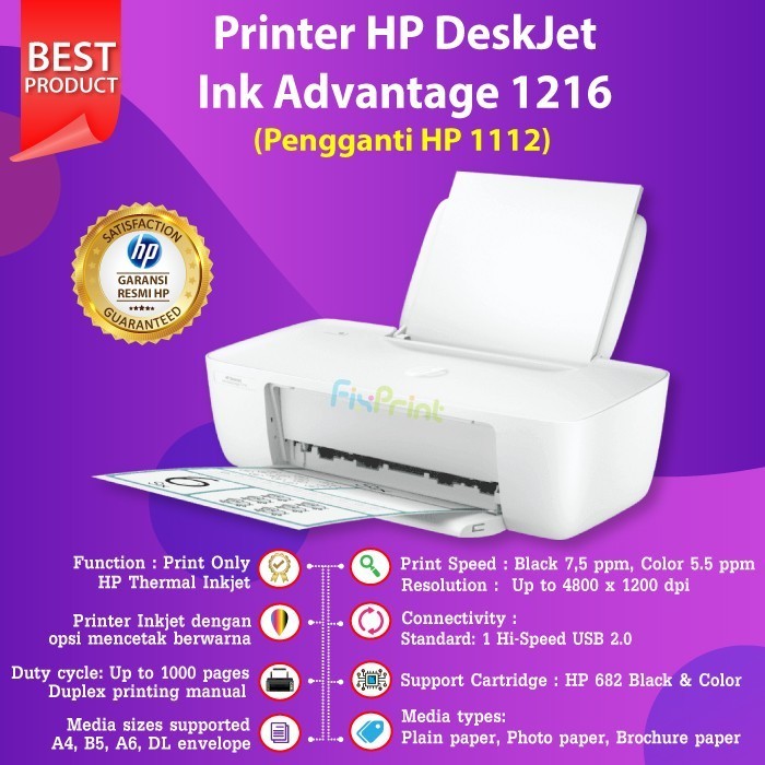 Printer Hp Deskjet 1216 Print Only Pengganti Printer Hp 1112 1115 Best