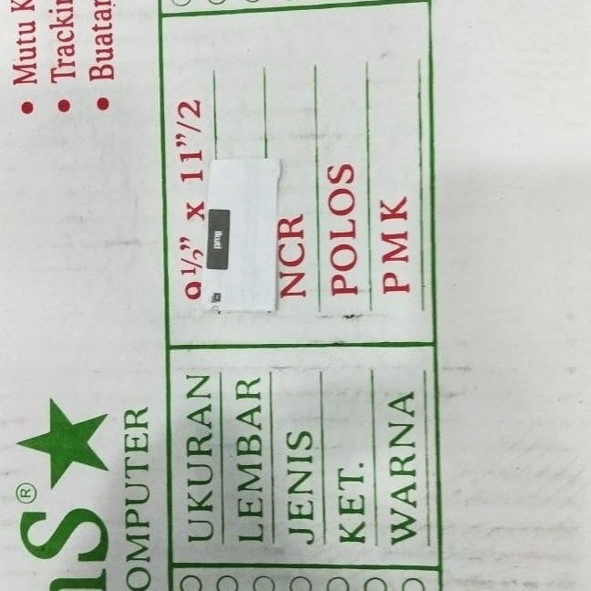 

Kertas Ncr Continuous Form 3Ply 91/2 Bagi2 Kertas Rangkap Ncr 3Ply Best